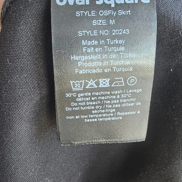 Oval Square Mini Cotton Hooks Hi Low Skirt Black size M - Picture 5 of 7